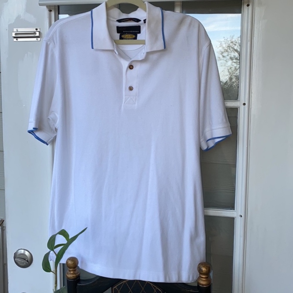 Greg Norman White Men’s Polo Shirt - Medium in Excellent Condition - Picture 15 of 16